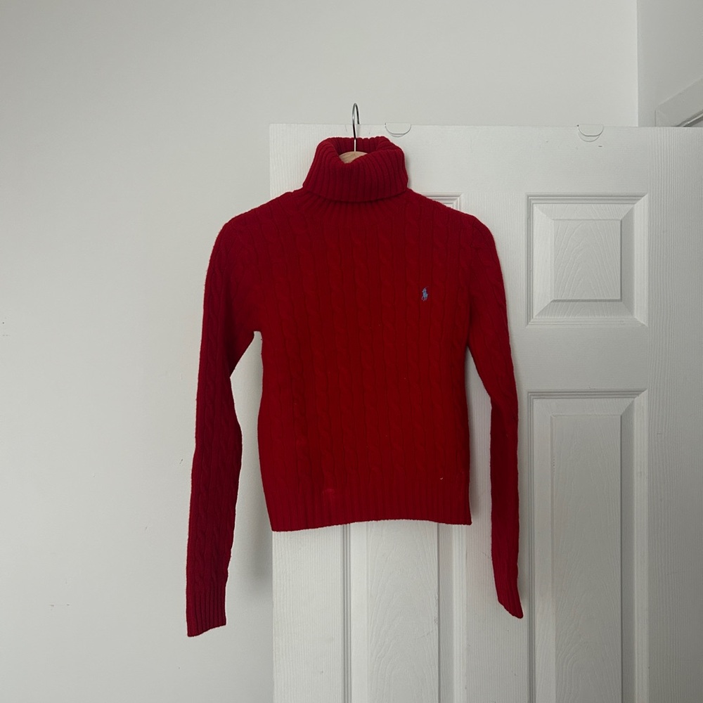 Vintage Ralph Lauren Vibrant Red Turtleneck Sweater